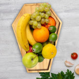 Maxbell Wood Serving Tray Tabletop Portable Side Dish Board for Fruit Meat Appetizer Painted