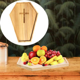 Maxbell Wood Serving Tray Tabletop Portable Side Dish Board for Fruit Meat Appetizer Painted