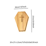 Maxbell Wood Serving Tray Tabletop Portable Side Dish Board for Fruit Meat Appetizer Painted