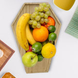 Maxbell Wood Serving Tray Tabletop Portable Side Dish Board for Fruit Meat Appetizer Unpainted