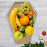 Maxbell Wood Serving Tray Tabletop Portable Side Dish Board for Fruit Meat Appetizer Unpainted