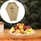 Maxbell Wood Serving Tray Tabletop Portable Side Dish Board for Fruit Meat Appetizer Unpainted
