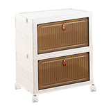 Maxbell Storage Box Stackable Box for Closet Cabinet for Ankle Boots Women Dorm 2 Tier with Wheels