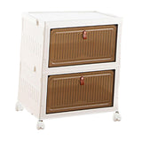 Maxbell Storage Box Stackable Box for Closet Cabinet for Ankle Boots Women Dorm 2 Tier with Wheels