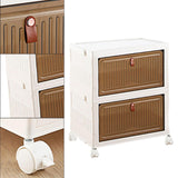 Maxbell Storage Box Stackable Box for Closet Cabinet for Ankle Boots Women Dorm 2 Tier with Wheels