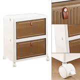 Maxbell Storage Box Stackable Box for Closet Cabinet for Ankle Boots Women Dorm 2 Tier with Wheels