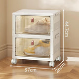 Maxbell Storage Box Stackable Box for Closet Cabinet for Ankle Boots Women Dorm 2 Tier with Wheels