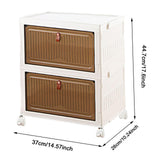 Maxbell Storage Box Stackable Box for Closet Cabinet for Ankle Boots Women Dorm 2 Tier with Wheels
