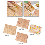 Maxbell Food Paper Sheets Oilproof Baking Paper for Fries Burger Restaurant Supplies 20 Newspaper Pattern