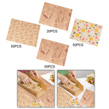 Maxbell Food Paper Sheets Oilproof Baking Paper for Fries Burger Restaurant Supplies 20 Newspaper Pattern