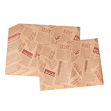 Maxbell Food Paper Sheets Oilproof Baking Paper for Fries Burger Restaurant Supplies 20 Newspaper Pattern