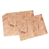 Maxbell Food Paper Sheets Oilproof Baking Paper for Fries Burger Restaurant Supplies 20 Newspaper Pattern