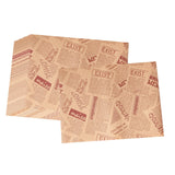 Maxbell Food Paper Sheets Oilproof Baking Paper for Fries Burger Restaurant Supplies 20 Newspaper Pattern