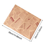 Maxbell Food Paper Sheets Oilproof Baking Paper for Fries Burger Restaurant Supplies 20 Newspaper Pattern