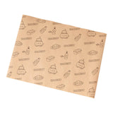 Maxbell Food Paper Sheets Oilproof Baking Paper for Fries Burger Restaurant Supplies 50PCS Bread Pattern