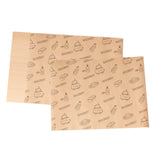 Maxbell Food Paper Sheets Oilproof Baking Paper for Fries Burger Restaurant Supplies 50PCS Bread Pattern