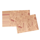 Maxbell Food Paper Sheets Oilproof Baking Paper for Fries Burger Restaurant Supplies 50 Newspaper Pattern