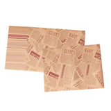 Maxbell Food Paper Sheets Oilproof Baking Paper for Fries Burger Restaurant Supplies 50 Newspaper Pattern