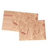Maxbell Food Paper Sheets Oilproof Baking Paper for Fries Burger Restaurant Supplies 50 Newspaper Pattern