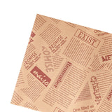 Maxbell Food Paper Sheets Oilproof Baking Paper for Fries Burger Restaurant Supplies 50 Newspaper Pattern