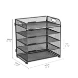 Maxbell Desktop File Organizer Metal Multipurpose File Holder for Kitchen Home Study