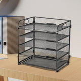 Maxbell Desktop File Organizer Metal Multipurpose File Holder for Kitchen Home Study