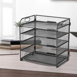 Maxbell Desktop File Organizer Metal Multipurpose File Holder for Kitchen Home Study