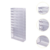 Maxbell Hanging Wall File Holder 10 Tiers A4 Paper Storage Rack for Display files Silver Gray