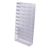 Maxbell Hanging Wall File Holder 10 Tiers A4 Paper Storage Rack for Display files Silver Gray