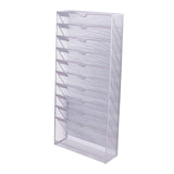 Maxbell Hanging Wall File Holder 10 Tiers A4 Paper Storage Rack for Display files Silver Gray