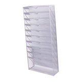 Maxbell Hanging Wall File Holder 10 Tiers A4 Paper Storage Rack for Display files Silver Gray
