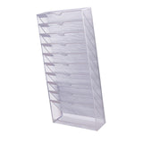 Maxbell Hanging Wall File Holder 10 Tiers A4 Paper Storage Rack for Display files Silver Gray
