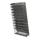 Maxbell Hanging Wall File Holder 10 Tiers A4 Paper Storage Rack for Display files Black