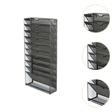 Maxbell Hanging Wall File Holder 10 Tiers A4 Paper Storage Rack for Display files Black