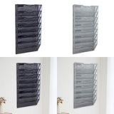 Maxbell 8 Pockets Wall File Holder Fashion Mail Paper Rack for Newspapers Mail files Black