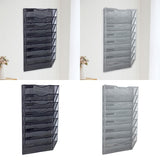 Maxbell 8 Pockets Wall File Holder Fashion Mail Paper Rack for Newspapers Mail files Black