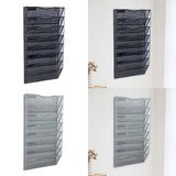 Maxbell 8 Pockets Wall File Holder Fashion Mail Paper Rack for Newspapers Mail files Black