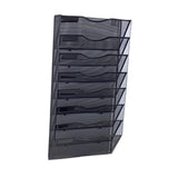 Maxbell 8 Pockets Wall File Holder Fashion Mail Paper Rack for Newspapers Mail files Black