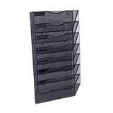 Maxbell 8 Pockets Wall File Holder Fashion Mail Paper Rack for Newspapers Mail files Black