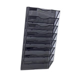 Maxbell 8 Pockets Wall File Holder Fashion Mail Paper Rack for Newspapers Mail files Black