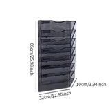 Maxbell 8 Pockets Wall File Holder Fashion Mail Paper Rack for Newspapers Mail files Black