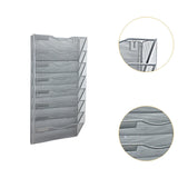Maxbell 8 Pockets Wall File Holder Fashion Mail Paper Rack for Newspapers Mail files Silver