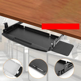 Maxbell Keyboard Tray Under Desk Keyboard Organizer Metal for Typing Keyboard Holder Black