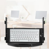 Maxbell Keyboard Tray Under Desk Keyboard Organizer Metal for Typing Keyboard Holder Black