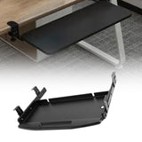 Maxbell Keyboard Tray Under Desk Keyboard Organizer Metal for Typing Keyboard Holder Black