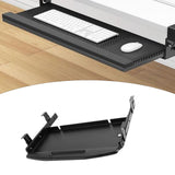 Maxbell Keyboard Tray Under Desk Keyboard Organizer Metal for Typing Keyboard Holder Black