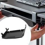 Maxbell Keyboard Tray Under Desk Keyboard Organizer Metal for Typing Keyboard Holder Black