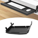 Maxbell Keyboard Tray Under Desk Keyboard Organizer Metal for Typing Keyboard Holder Black Beam Type
