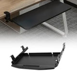 Maxbell Keyboard Tray Under Desk Keyboard Organizer Metal for Typing Keyboard Holder Black Beam Type
