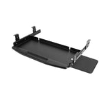 Maxbell Keyboard Tray Under Desk Keyboard Organizer Metal for Typing Keyboard Holder Black w Mouse Board